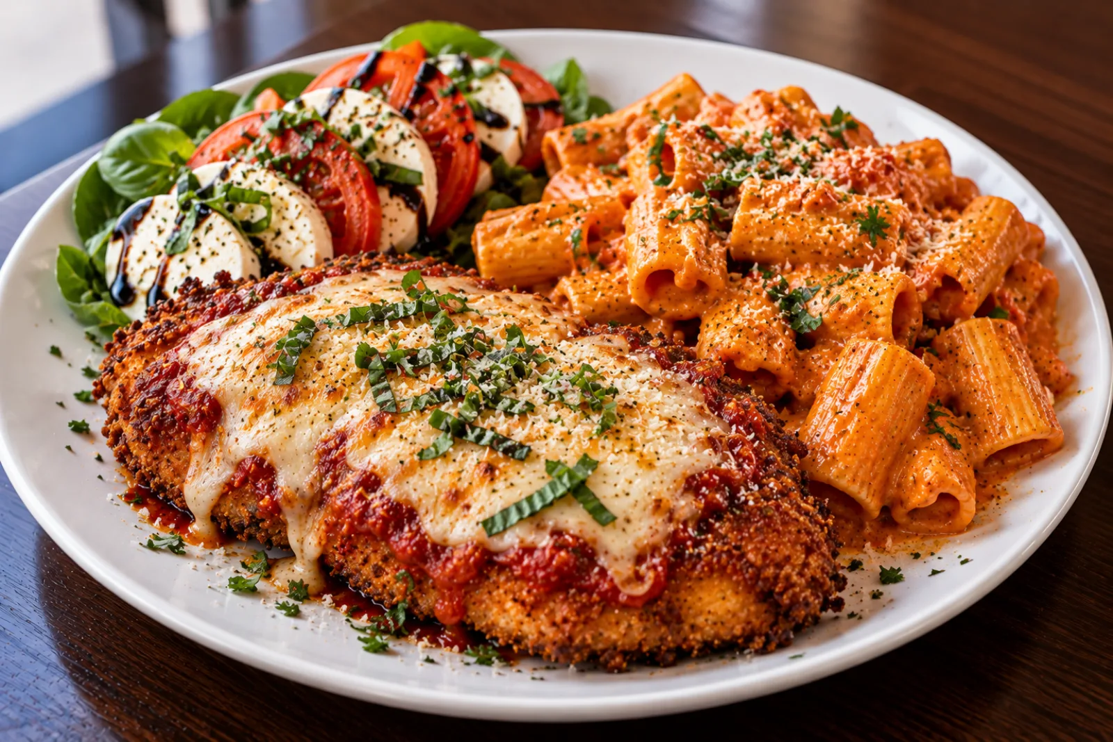 Plated Italian dish
